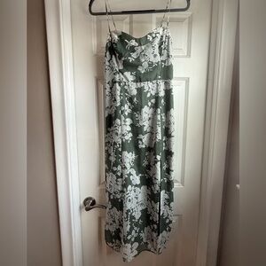 Abercrombie Floral Green and White Dress